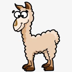 羊驼超萌卡通手绘Q版动物下素材