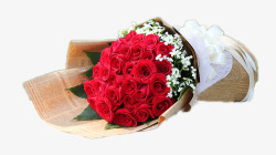 浪漫红玫瑰花束素材