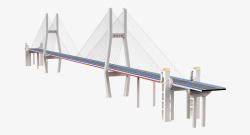 灰色铁桥蓝色大铁索桥素材