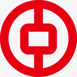 第三方平台红色银行logo图标高清图片