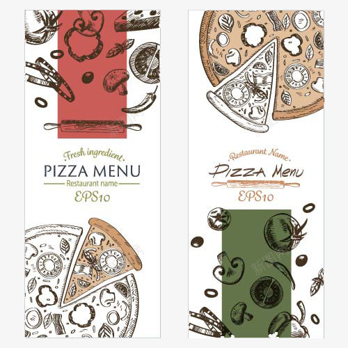 披萨菜单矢量图eps_新图网 https://ixintu.com 创意 披萨 菜单 矢量图