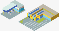 建筑高楼城镇都市地产矢量图素材