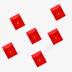 鏂板勾绱犳潗红包红包雨新年高清图片