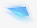 蓝色立体三角箭头图案素材
