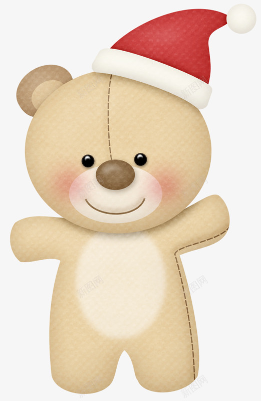 卡通圣诞小熊png免抠素材_新图网 https://ixintu.com 卡通 圣诞帽 圣诞节 熊