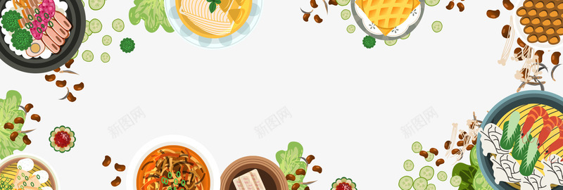春季美食装饰psd免抠素材_新图网 https://ixintu.com 免抠食物 春季 火锅 绿叶 美食装饰 食物