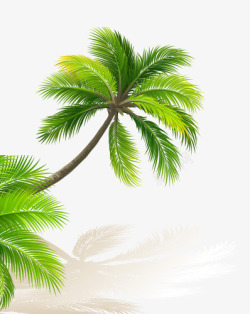 绿色椰子树宝贝背景素材