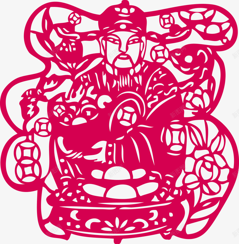财神送宝财神送福春联png免抠素材_新图网 https://ixintu.com 元宝 对联 春联 矢量福字 财神 财神送宝 财神送宝财神送福春联 财神送福