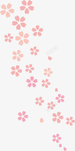 粉色春季清新花朵框架素材
