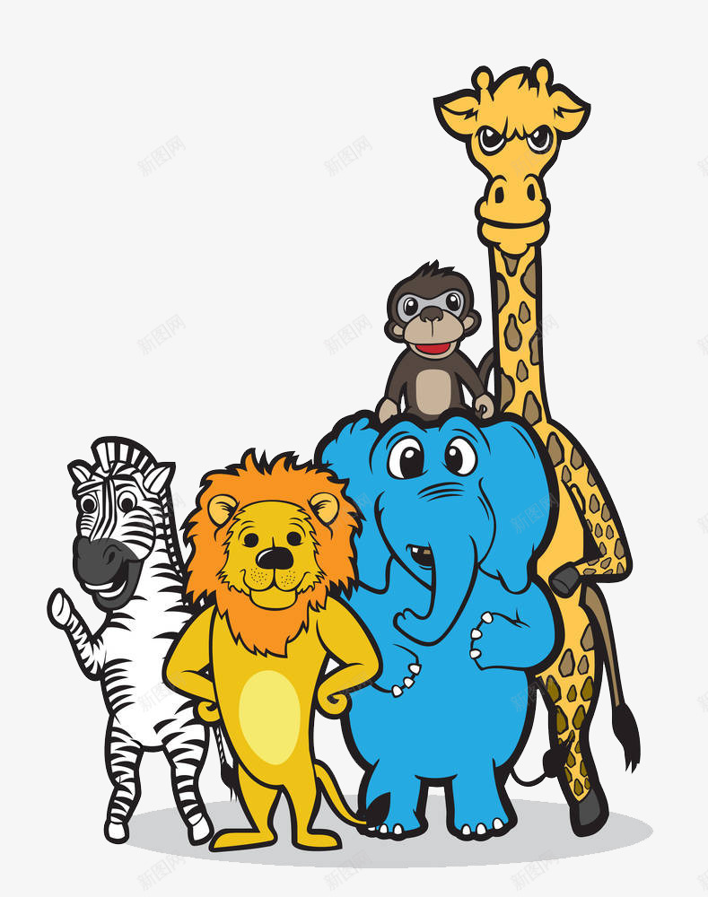 动物的身高有差距png免抠素材_新图网 https://ixintu.com 动物 动物世界 动物园 动物王国 动物群 卡通 插画 森林物种 物种 群体 野生