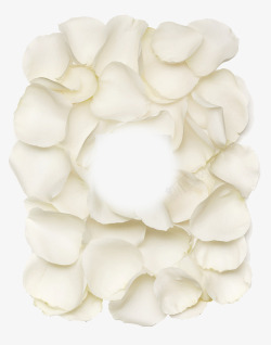 白色化妆瓶白玫瑰花瓣高清图片