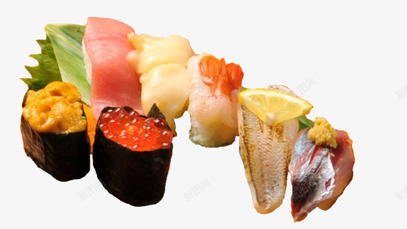 鱼子酱海鲜寿司png免抠素材_新图网 https://ixintu.com 寿司 海鲜 美食 鱼子酱