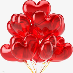 气球红色气球红心气球情人节素材