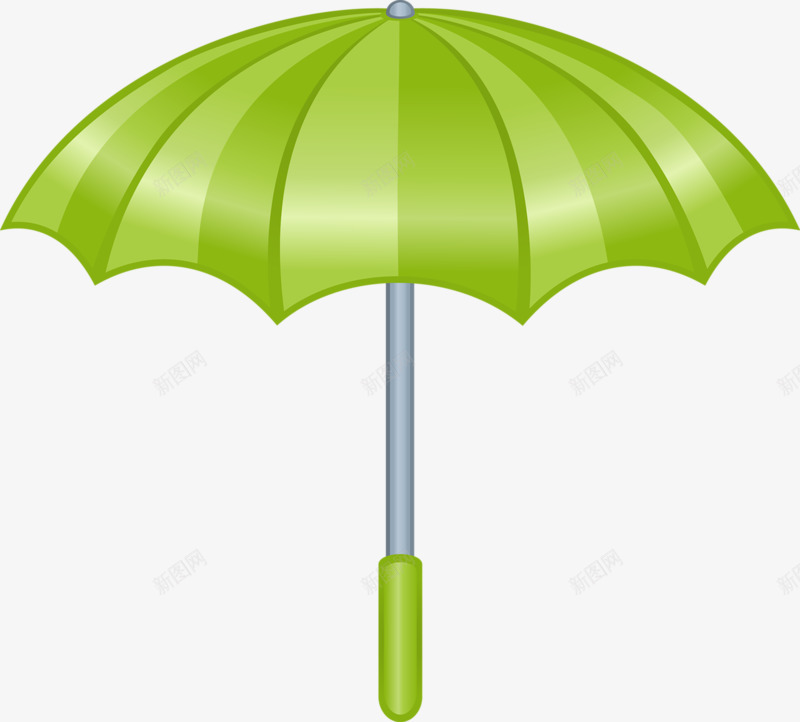 一把绿伞png免抠素材_新图网 https://ixintu.com 好看 工具 手绘 绿色