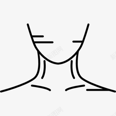 人体颈部图标图标