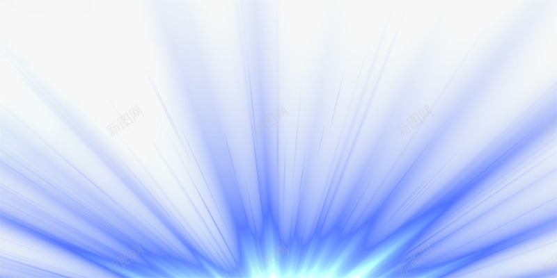 蓝色放射光png免抠素材_新图网 https://ixintu.com 光 光线 图案设计 蓝色的光