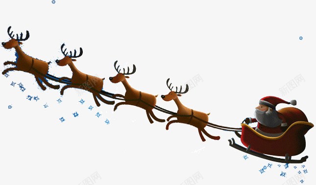 骑着雪鹿的圣诞老人png免抠素材_新图网 https://ixintu.com 圣诞老人 圣诞节 雪鹿