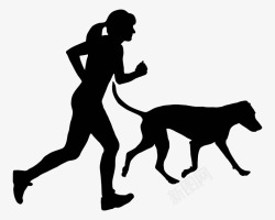 驯服训练小狗跑步图标高清图片