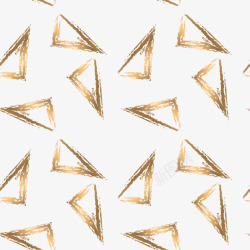 金色手绘三角形素材