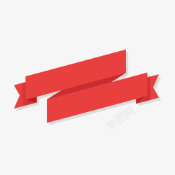 教师节快色红色精美折纸飘带标题导航高清图片