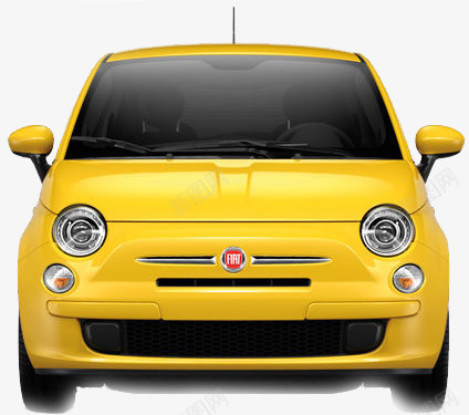 黄色FIAT座驾png免抠素材_新图网 https://ixintu.com 产品实物 代步 小型轿车 菲亚特汽车 黑色车轮
