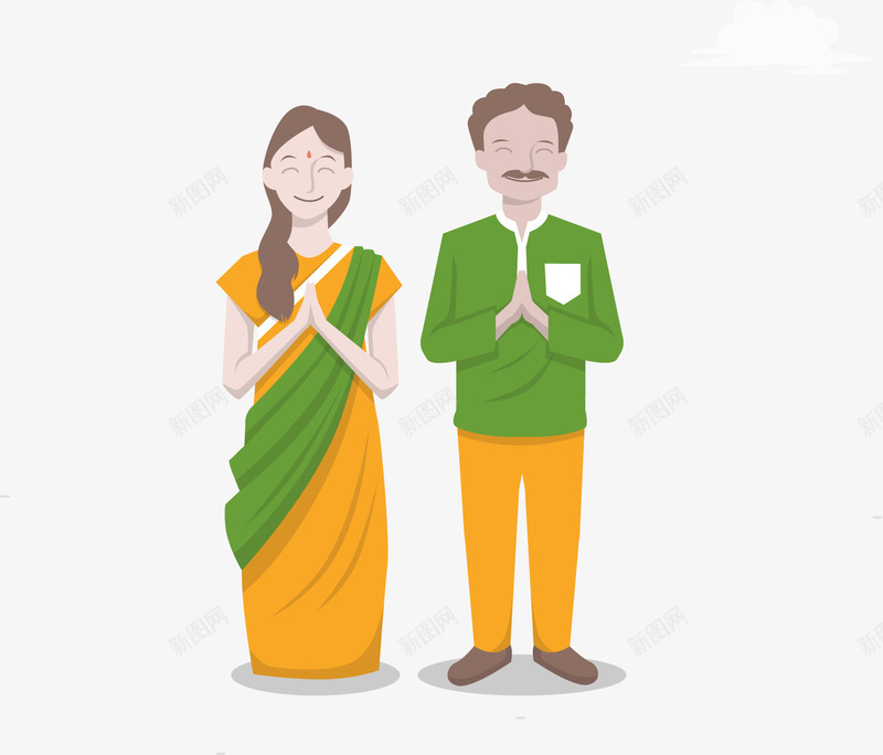 印度人png免抠素材_新图网 https://ixintu.com 开心 情侣 欢迎 男女