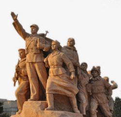 举旗的红军雕塑一群红军雕塑高清图片