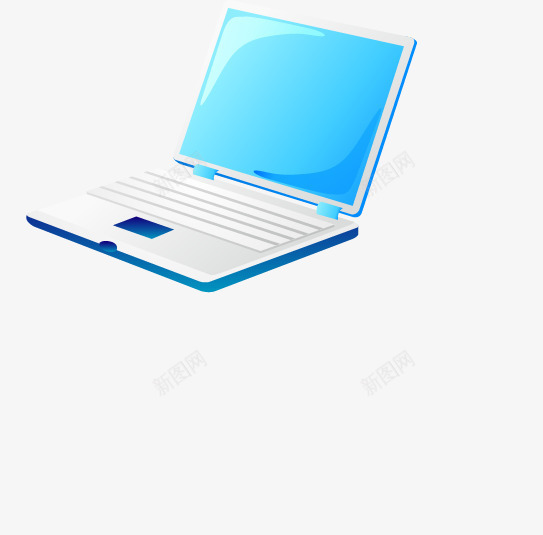 蓝色笔记本电脑png免抠素材_新图网 https://ixintu.com 卡通 电脑 科技 笔记本 网络 蓝色