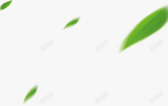 漂浮的绿叶png免抠素材_新图网 https://ixintu.com 叶子漂浮物 绿叶 绿色叶子 飘叶