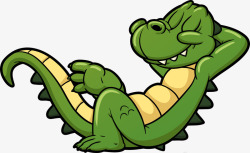 开心的鳄鱼卡通高清图片