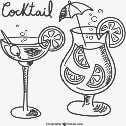 鸡尾酒酒水单图片下载手绘鸡尾酒高清图片