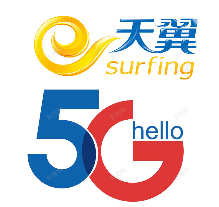 中国电信5g标志图标psd_新图网 https://ixintu.com 5G 中国电信 标志 电信