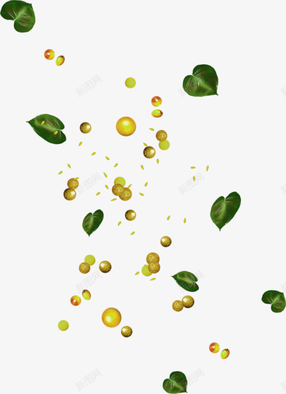 绿色树叶水果漂浮png免抠素材_新图网 https://ixintu.com 免抠PNG 树叶 水果 漂浮素材 绿色