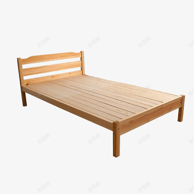 一张木板床png免抠素材_新图网 https://ixintu.com 一张 实物 家具 木板床