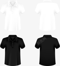 新品polo衫手绘黑色T恤白色T恤高清图片