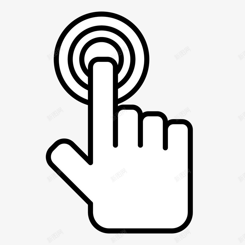 手食指点击屏幕图标png_新图网 https://ixintu.com icon 图标 屏幕 手 点击 点击的手 食指