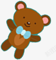 棕色小熊毛绒玩具图案png免抠素材_新图网 https://ixintu.com 卡通 可爱 小熊 手绘 玩具