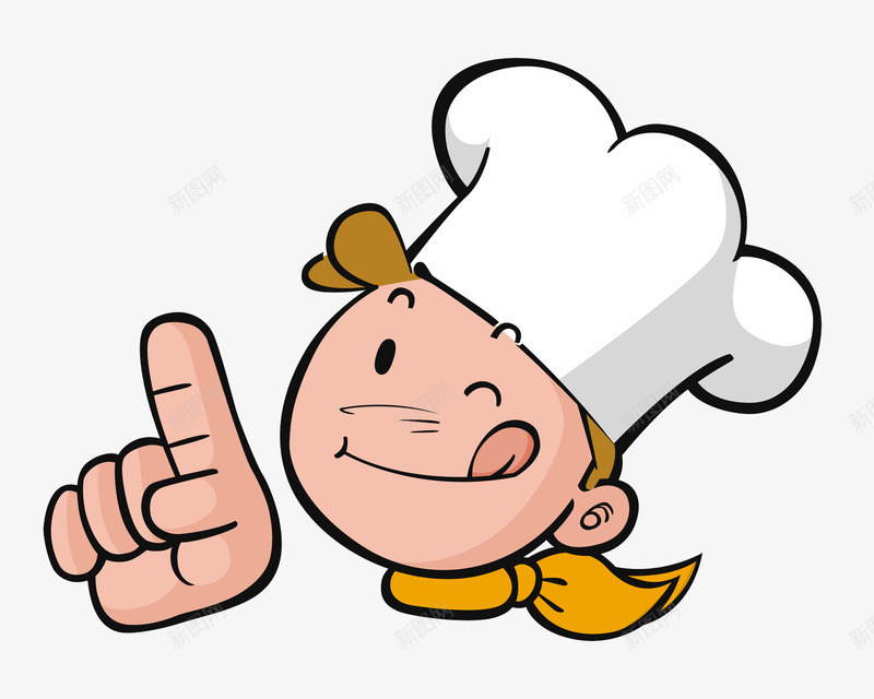厨师卡通人png免抠素材_新图网 https://ixintu.com 人 卡通 厨师 厨师帽 吐舌头