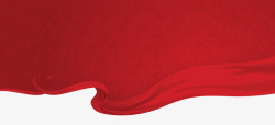 手绘红色花纹幕布素材