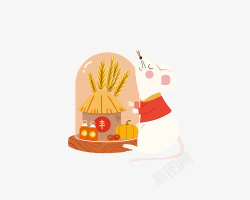 春节鼠年插画素材