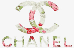 花朵logo设计粉色花朵绿叶标志香奈儿图标高清图片