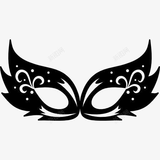 狂欢节面具的标图标png_新图网 https://ixintu.com 口罩 嘉年华 狂欢 盖 眼睛 羽毛面罩 设计 面罩 饰品