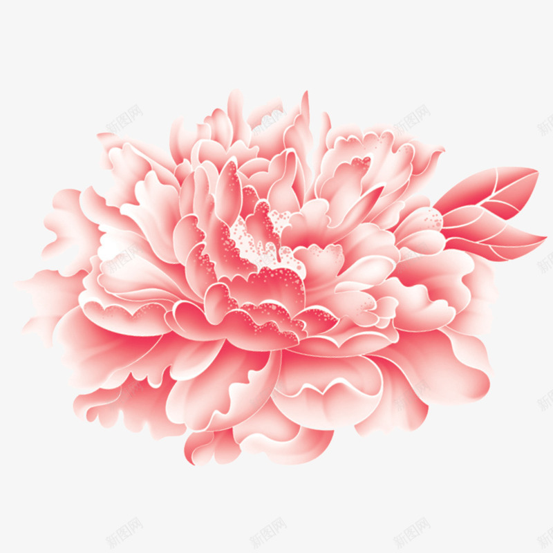 一朵优雅的花png免抠素材_新图网 https://ixintu.com 优雅 大气 红色 花