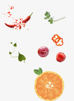 红辣椒圈新鲜蔬果高清图片