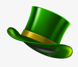 绅士造型绿色的帽子高清图片