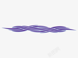 紫色海浪花纹车贴素材