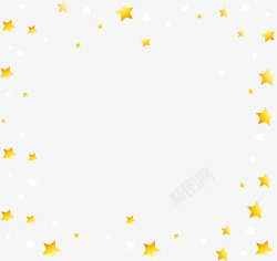 星星框架黄色卡通星星边框高清图片
