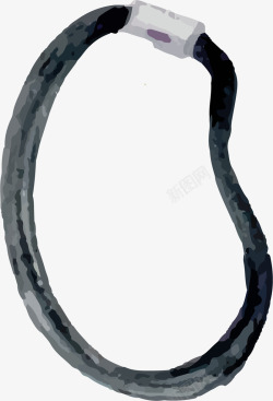 黑色头绳手绘黑色头绳高清图片