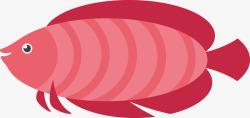 卡通水族馆红色小鱼矢量图素材