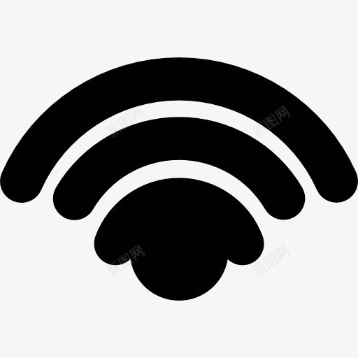 WiFi信号的符号图标png_新图网 https://ixintu.com 接口 无线WIFI 无线上网 无线连接 连接